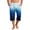 Blue, variant on Men's Gradient Print Hawaiian Shorts with Drawstring, 7/8 Length Casual Shorts for Spring and Fall, Lightweight Beach Style Black S