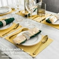thumbnail image 3 of Cloth Placemats Set of 4 Linen Placemat Washable Heat Resistant Dining Table Place Mats for Kitchen Table Holiday Dinner Decoration, Yellow, 3 of 6