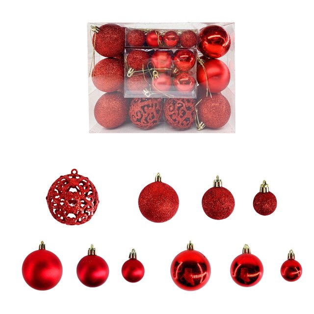 Juego de 50 bolas navideñas Yyuenw para colgar, irrompibles, para decoración navideña, bodas y fiestas.