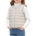 thumbnail image 5 of YUANxueke Kids Packable Lightweight Puffer Vest Quilted Padded Sleeveless Jacket Zip Up Fashion Warm Outwear Coat, 5 of 7