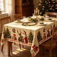 thumbnail image 3 of 2026 Christmas Indoor Home Decor Christmas Tablecloth Decor Waterproof Washable Xmas Holiday Table Cover Festive Printed Rectangle Table Cloth For Dining Table Kitchen Party Indoor Outdoor, 3 of 6