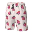 thumbnail image 5 of Naloa Hand Drawn Strawberry Men's Beach Shorts, Surfing shorts, Swim trunks, Quick Dry Swim Trunks for Surfing Beach Fun - 3X-Large, 5 of 9