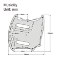 thumbnail image 2 of Musiclily Pro 12-Hole Guitar Pickguard for Fender American Mustang, 3Ply Black, 2 of 4