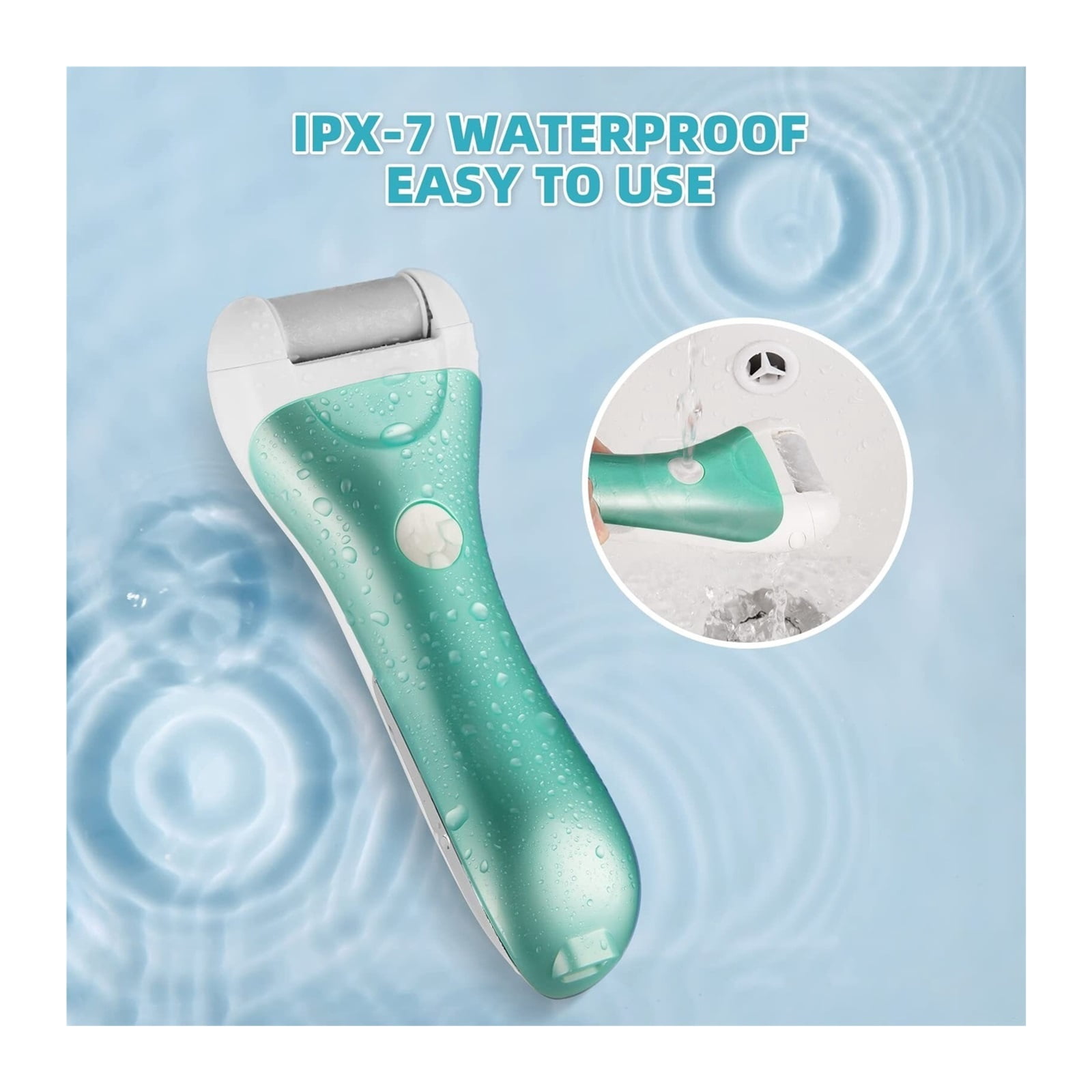 Electric Callus Remover for Feet with Vacuum, Premium Portable Pedicure Tools Rechargeable Waterproof 2 Speed Foot File Scrubber Callus Remover Tool Foot Care kit(Black)