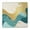 Gold Teal Blue, variant on Gray and Gold Marble Wavy Lines Pattern Square Fitted Tablecloth with Elastic Edge,Square Table Cover,Washable Elastic Table Cover for Home Kitchen Party Decor 36"x36"