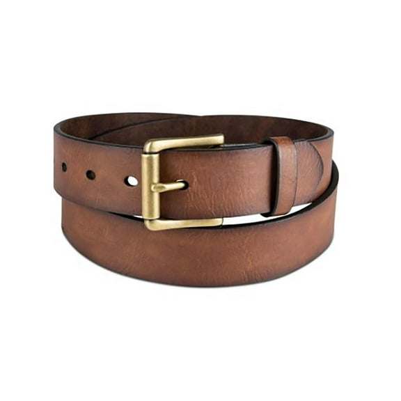 Sun Stone Mens Faux Leather Buckle Casual Belt
