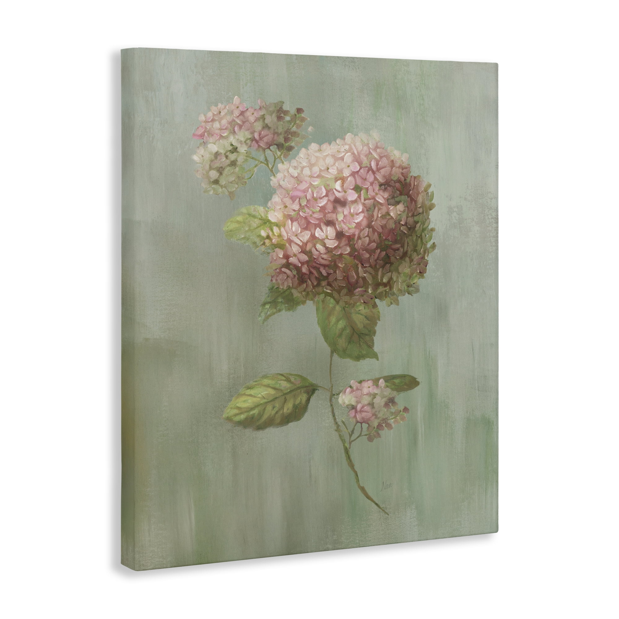 Stupell Industries Single Hydrangea Bushel Canvas Wall Art, design by Nan