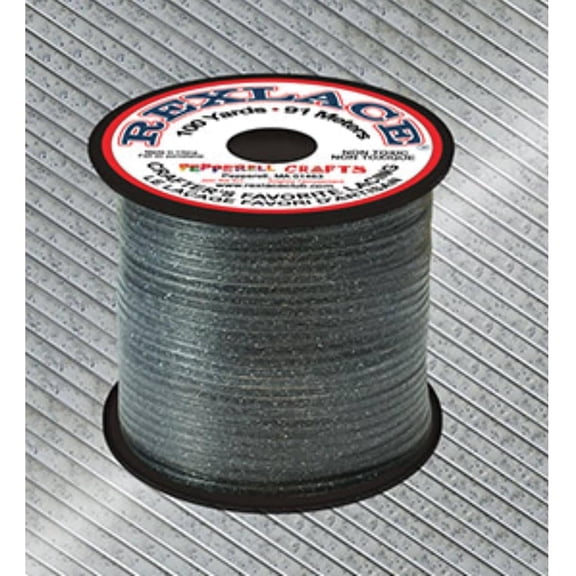 Rexlace Plastic Lacing .0938"X100yd-Silver Sparkle, Pk 3, Pepperell