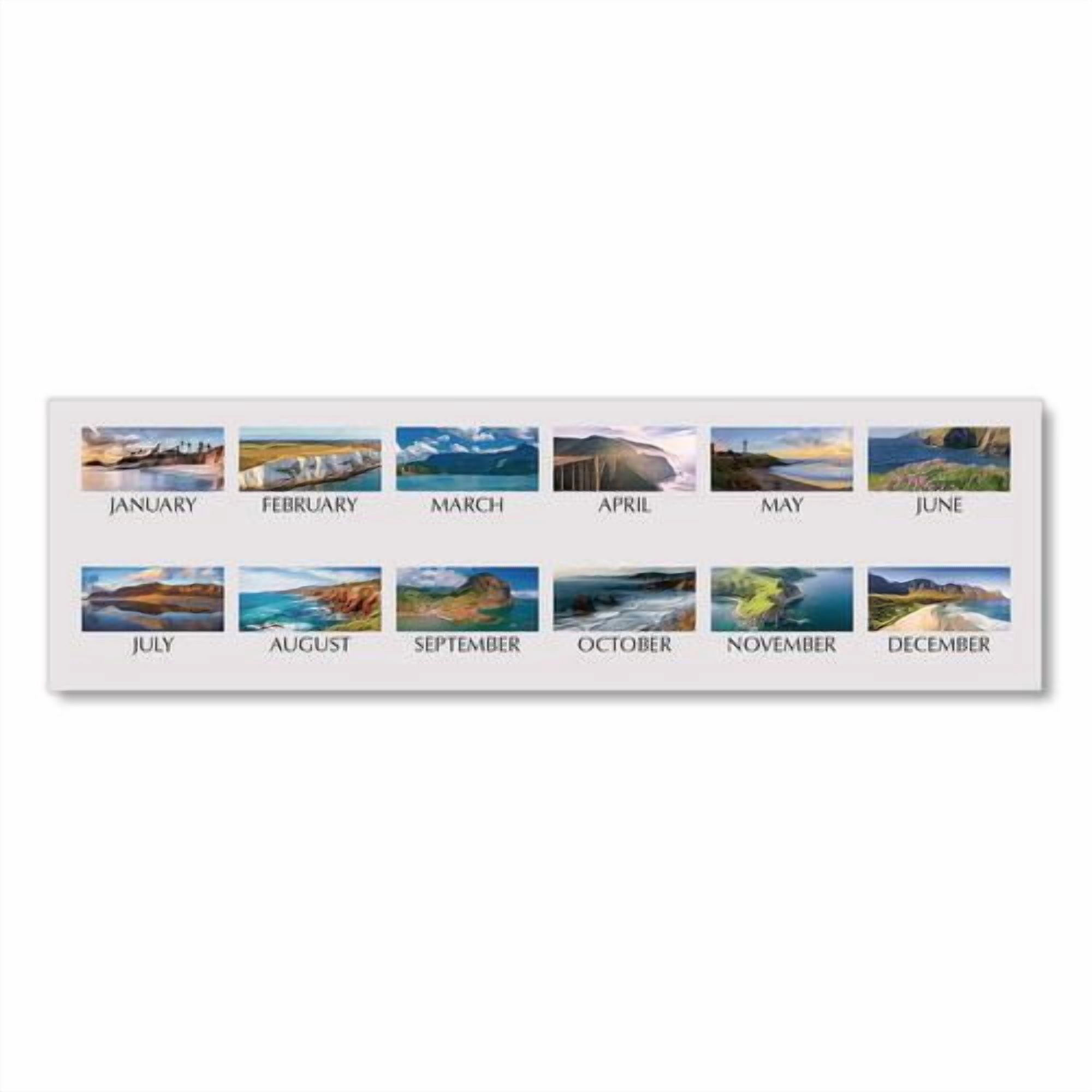 Recycled Earthscapes Desk Pad Calendar, Seascapes Photography, 18.5 x 13, Black Binding/Corners,12-Month (Jan to Dec): 2026 | Bundle of 2