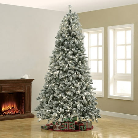 Better Homes&gardens 9.0ft Pre-lit Winter Frost Pine Tree - Walmart.com
