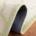thumbnail image 5 of SAFAVIEH Cambridge Kevin Geometric Wool Area Rug, Ivory/Light Green, 6' x 6' Round, 5 of 11