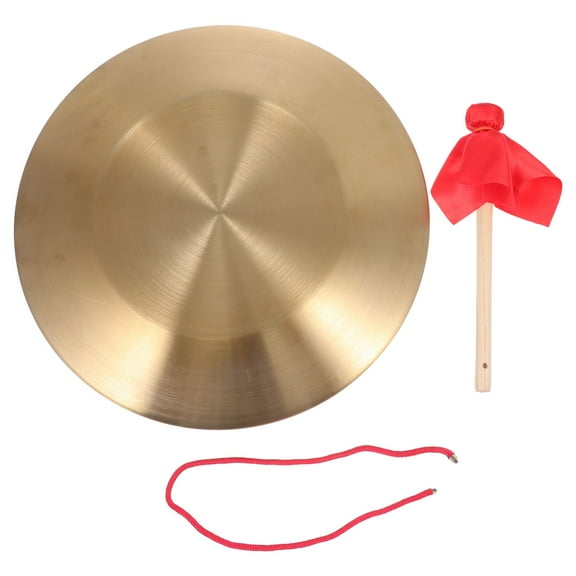LOLIPPYY 1 Set of Traditional Copper Gong Percussion Instrument Golden for Music Practice