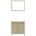 thumbnail image 2 of vidaXL Bathroom Furniture Set Sonoma Oak Engineered Wood, 2 of 5
