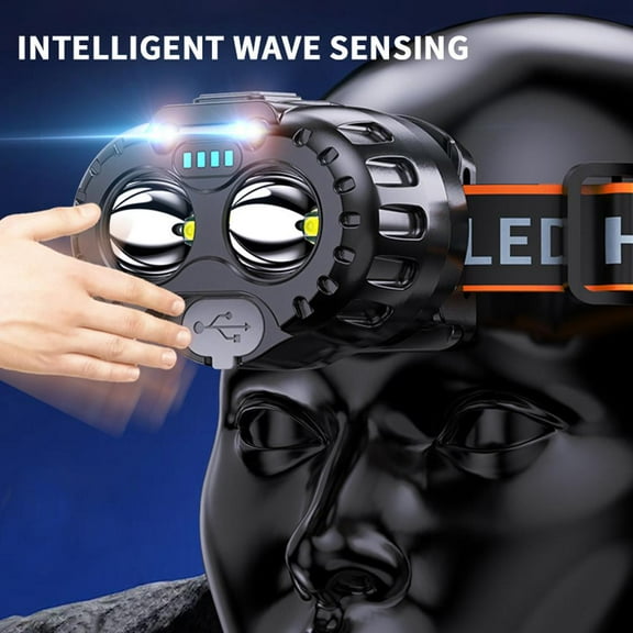 FurNest LED Motion Sensor Headlight USB Rechargeable Headlamp Lamp Torch Hea