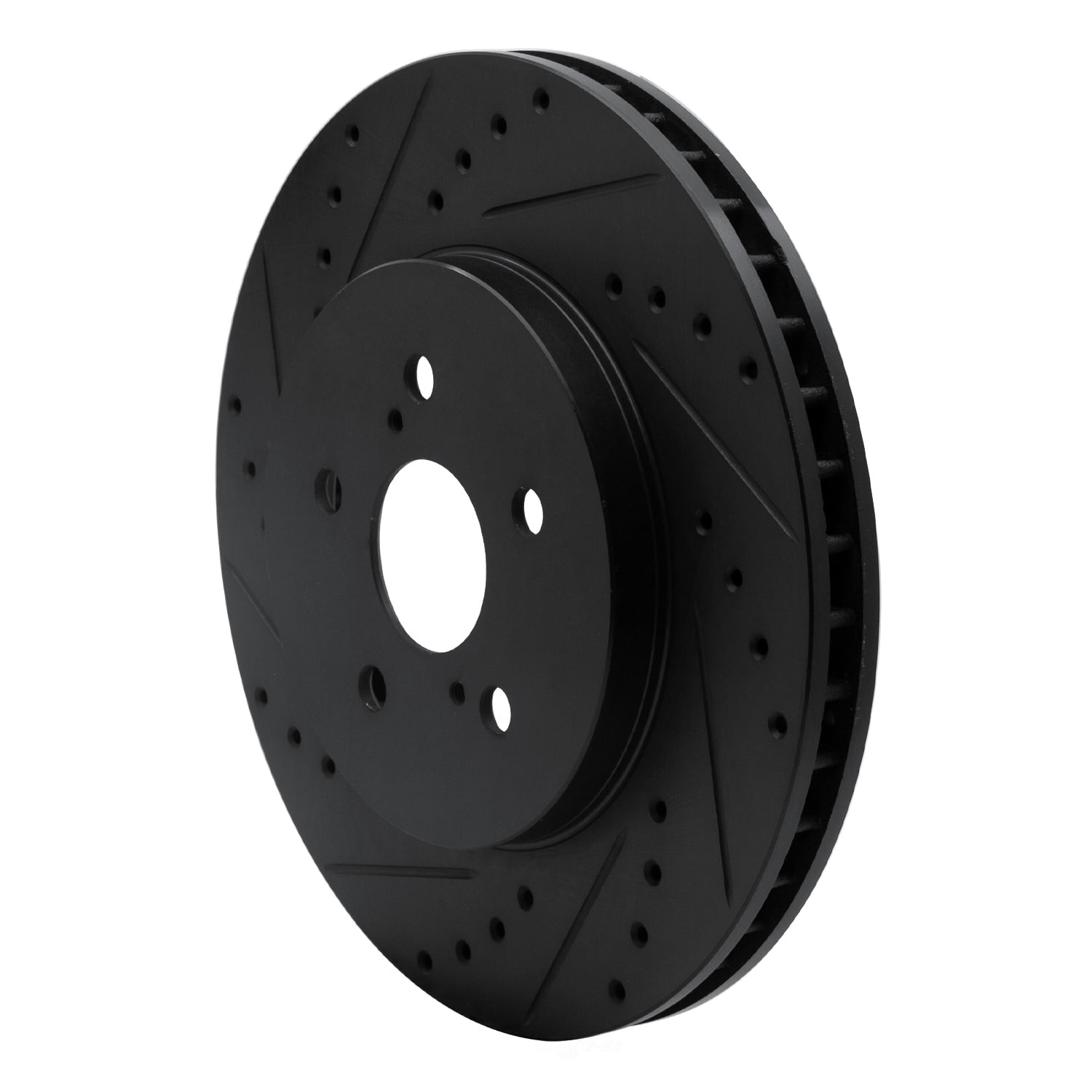 Dynamic Friction Company 633-76129L DFC Brake Rotor - Drilled And Slotted - Black