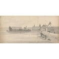 thumbnail image 3 of Isaac Weld 14x9 Black Modern Framed Museum Art Print Titled - Village on a Lake (ca. 1817), 3 of 5