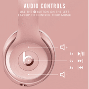 Restored Beats Solo3 Wireless On-Ear Headphones, Rose Gold