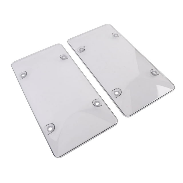 Frame 2 Pcs 12x6in License Plate Cover Clear Protective Number Plate Holder Shield Universal Fit for US and CA Car License Plate Frames