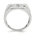 thumbnail image 2 of Sterling Silver Rhodium Diam. Cross Signet Ring QR6472, 2 of 6