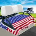 thumbnail image 1 of Fundas de asiento para carrito de golf YOKYHOM, diseño azul de la bandera estadounidense, 1 of 3