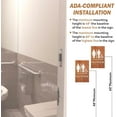 thumbnail image 4 of ADA CENTRAL SIGNS - 6"X9" Unisex Accessible Restroom Sign - ADA Compliant Tactile Graphics Grade 2 Braille Text Acrylic Wall Signs - Bathroom Door Placard All Gender Wheelchair Handicap Rest Room Sign, 4 of 7