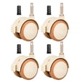thumbnail image 1 of BRIGHTFUFU 4 ruedas giratorias para cuna, ruedas silenciosas para muebles, accesorios para ruedas de cuna, silla, rueda de goma para gabinete, estantería, escritorio de computadora, 1 of 7