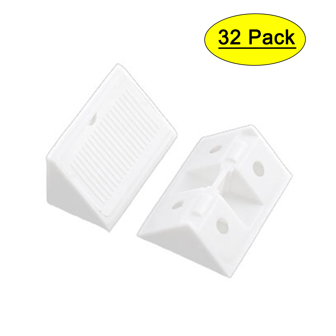 Furniture Plastic Corner Bracket Angle Brace 42mm x 20mm x 20mm 32 Set