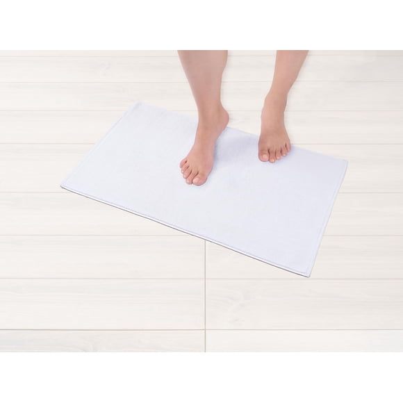 Alfombra de baño American Soft Linen 100% algodón, 43 x 61 cm, color blanco