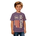 thumbnail image 6 of ibiyuan 250 Anniversary Usa Shirt Kids Red White and Blue America 250 Flag Girls T-Shirts Crew Neck Short Sleeve Shirts Patriotic Basic Tee Family Vacation Trip Tee, 6 of 6