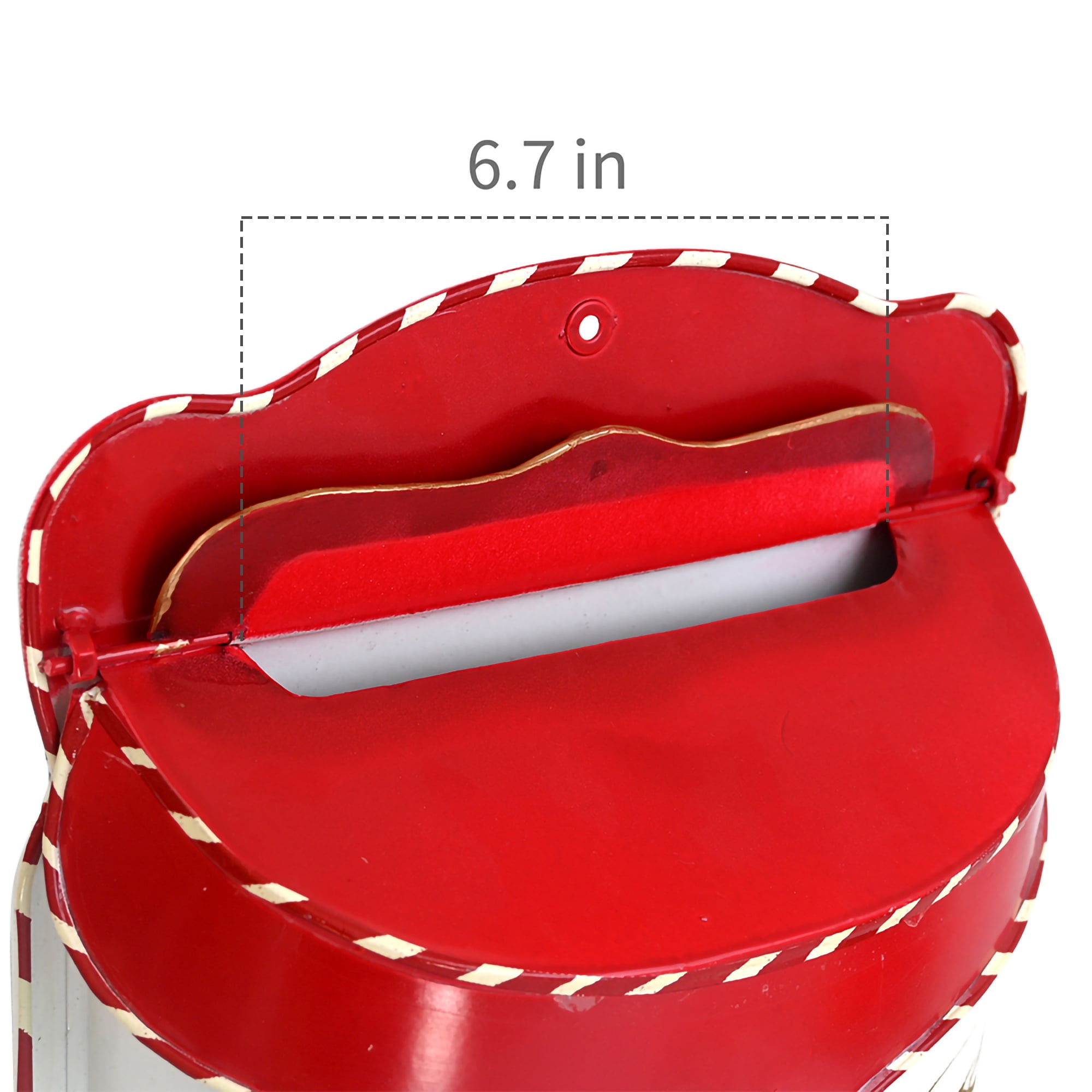 Santa Mailboxes, Vintage Letters to Santa Mailbox Christmas Mailbox for Outdoor Christmas Decoration - Red North Pole Post Box for Porch, Fireplace, Mantel, Farmhouse Christmas Wall Decoration