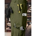 thumbnail image 6 of Men's Cargo Work Pants Stretch Water Resistant Tactical Pants 33" Lightweight Hiking Ripstop Pants with Multi Pockets Outdoor Apparel Army Green 38, 6 of 8