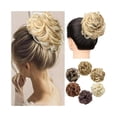 thumbnail image 1 of Synthetic Messy Elastic Hair Bun Extensions Short Curly Chignon Tousled Updo Hairpieces, 1 of 7