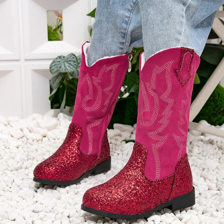 Cowgirl Boots Red Toddler Booties Miss Lola Red Kids Cowgirl Boots - Main Image