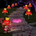 thumbnail image 4 of Valentine's Day Solar String Lights Bear Heart Solar String Lights Heart-Shaped Outdoor String Lights Ideal Garden Patio Yard Holiday Decoration, 4 of 7