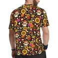 thumbnail image 2 of Wukai Sunflowers Mushrooms Print Men's Short-Sleeved Mesh T-Shirt,Quick-Dry Short Sleeve Workout T-Shirt-X-Large, 2 of 8