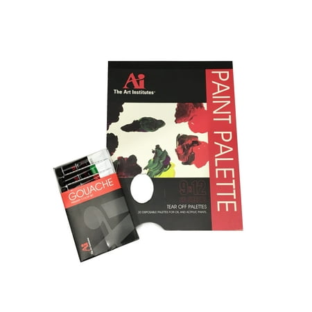 - Primary Color Gouache Paint Set with Disposable Paint Palette