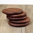 thumbnail image 6 of Popvcly Natural Wood Coasters for Drinks with Grooved Round Edge Absorbent Heat & Water Resistant Reusable Durable Saucers Bar Glass Cup & Mug Housewarming Gift, 6 of 7