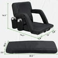 thumbnail image 3 of Rengue 2-Pack Stadium Seats for Bleachers with Back Support, Reclining Adults Camping Stadium Chair, Foldable Bleacher Seat Cushions, Extra Thick Padded Outdoor Chairs for Events & Games, 3 of 7