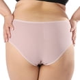 thumbnail image 6 of Baywell Plus Size Women's Underwear Cotton High Waisted Ladies Briefs Stretch Full Coverage Panties 5 Pack Lightpink&Apricot
&Black&White&Red

 L, 6 of 9