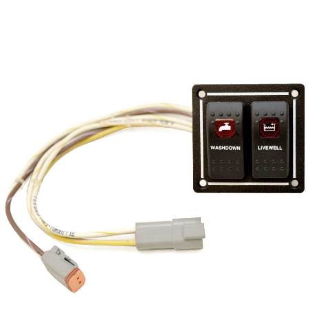 Pursuit Boat Rocker Switch Panel 3307200 | 2 3/4 x 2 3/4 Inch Black