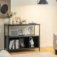 thumbnail image 3 of Costway Buffet Sideboard Kitchen Storage Cabinet Open Shelf w/ 3 Compartments Black, 3 of 11