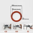 thumbnail image 3 of Red Silicone O Rings 250-100Pcs O-Rings Red Silicone VMQ Seal Sealing O-Rings Silicon Washer Rubber O-Ring Assortment Kit Set, 3 of 3