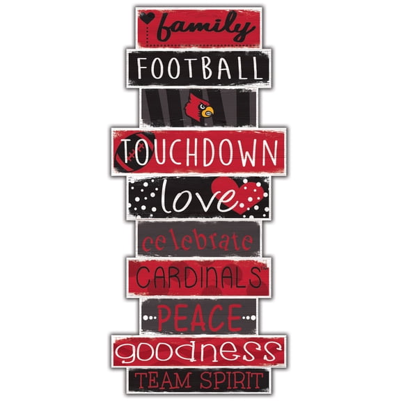 Louisville Cardinals 5'' x 24'' Celebrations Stack Sign