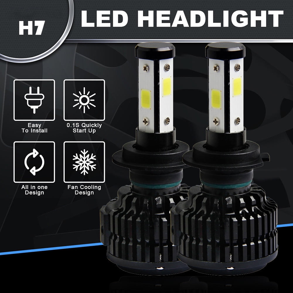 120W 12800lm Dual Sides LED Headlight Kit H8 H9 H11 low beam HID 6000K Bulbs
