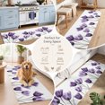 Hallway Runner Rug 2x6ft, Purple Tulip Floral Non Slip Kitchen Runner ...