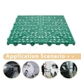 thumbnail image 3 of OUNONA 2Pcs Heavy Duty Green Interlocking Garage Drainage Floor Tiles for Car Wash, 3 of 7