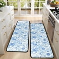 thumbnail image 4 of Kitchen Rugs Sets Of 2,Pioneer Flower Floral Print Pattern Anti Fatigue Kitchen Mat Rugs Non Slip Washable,Decorative Kitchen Floor Mats for Kitchen,Sink,Laundry,17"x47"+17"x47", 4 of 5
