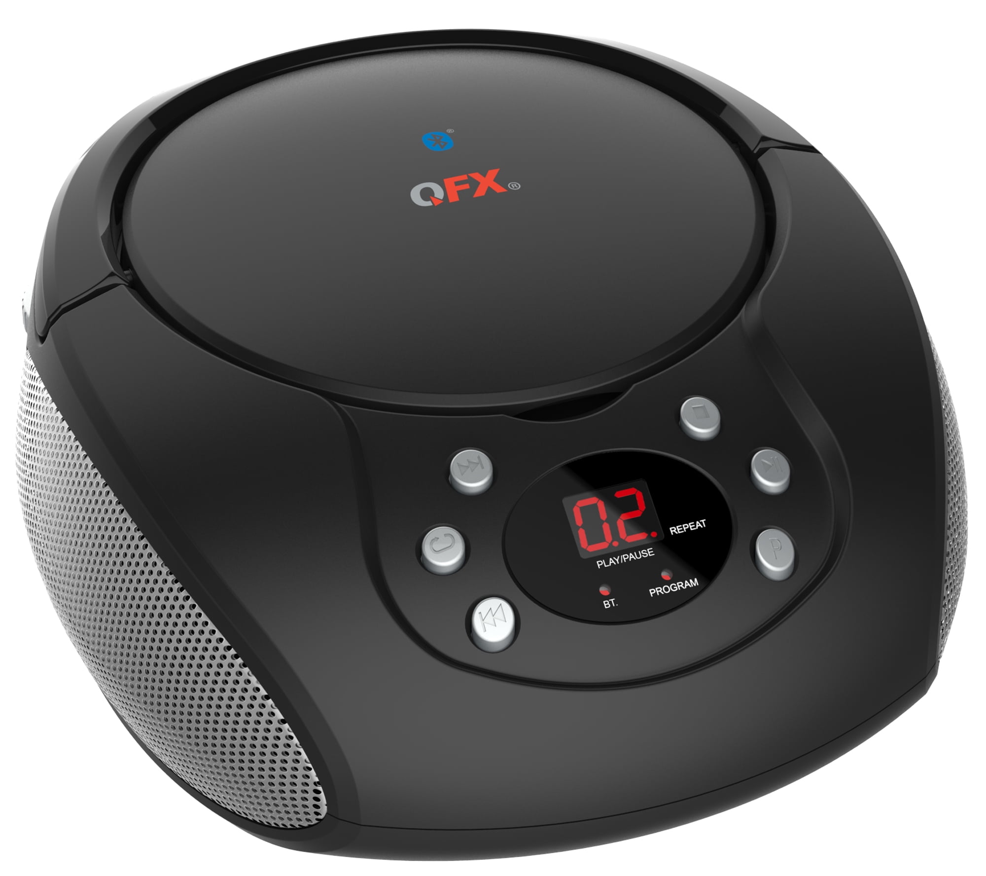QFX J212 Bluetooth Boombox with AM/FM Radio CD Player