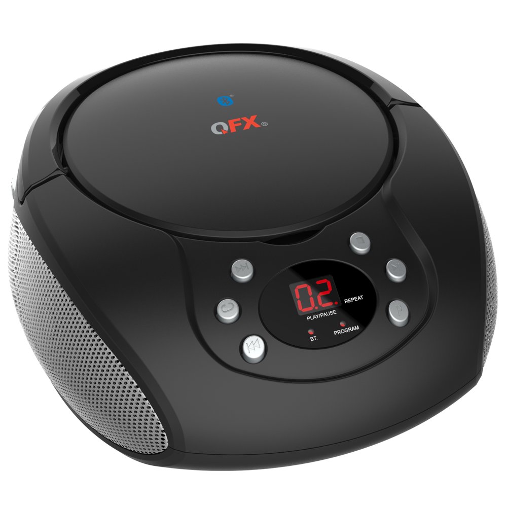 QFX J212 Bluetooth Boombox with AM/FM Radio CD Player
