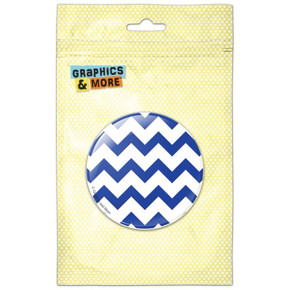 Chevrons Blue Pinback Button Pin Badge